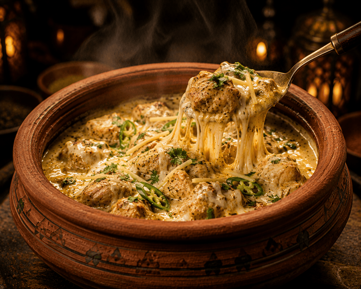 Chicken Cheese Handi